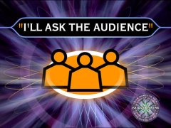 An image from Who Wants To Be A Millionaire saying 'I'll ask the audience'